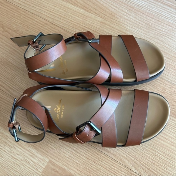 NEW Sam Edelman Eleanor’s Brown Strappy Leather Sandals Women’s 7 - Picture 3 of 12